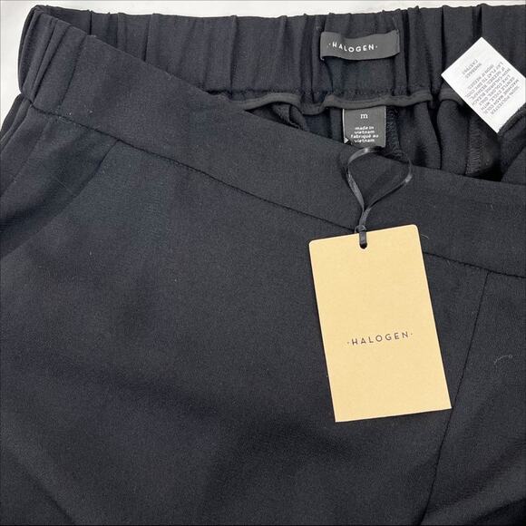 Halogen Black Soft Pull On Shorts SzM NWT Flat Tab Elastic Waistband Pockets - Picture 15 of 16